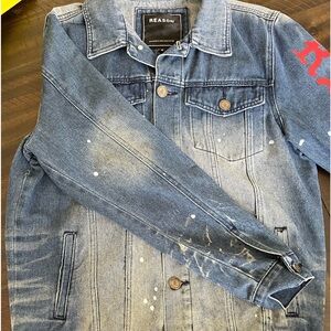 REASON Denim Jacket Graphic Design & Painted